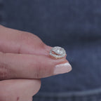 Luxury Pear Moissanite Diamond Stud Earrings with Halo Timeless Jewelry