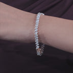 Exquisite Marquise Cut Lab Grown Diamond Bracelet Wedding Jewelry Collection, Engagement Bracelet